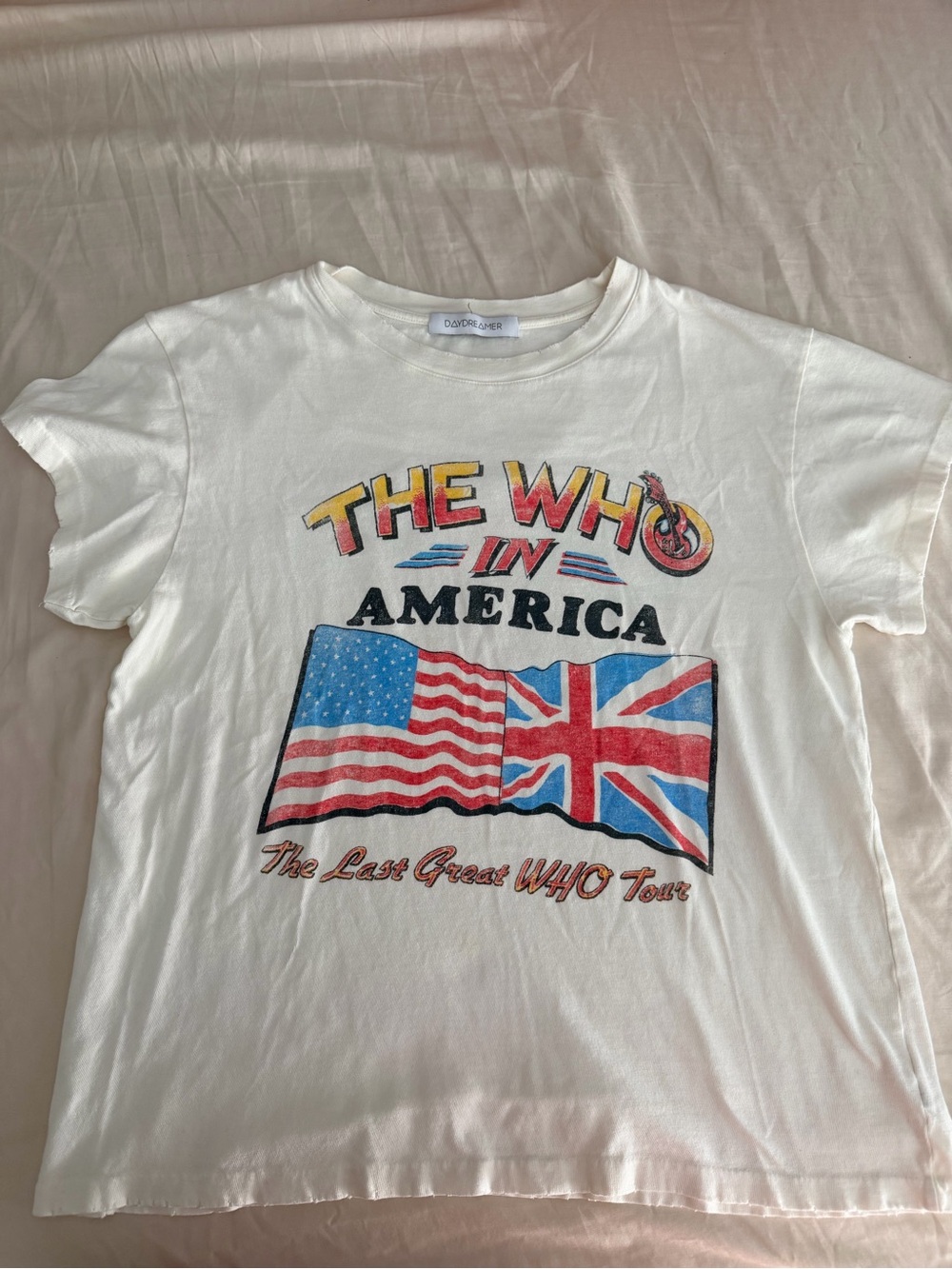 Daydreamers white The Who band tee medium